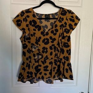 Who What Wear Cheetah Print Top